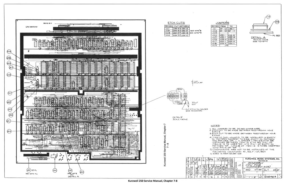 Assembly CPU Board (12001703), 1 of 2 Component Side - Sheet 1